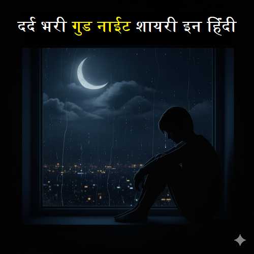 दर्द भरी गुड नाईट शायरी इन हिंदी